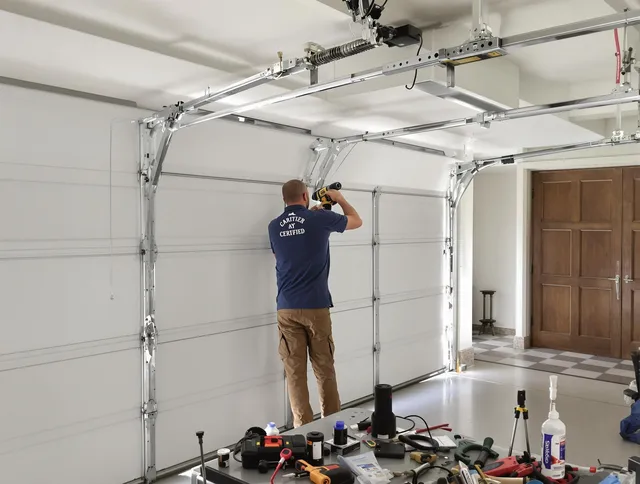 Glendora Garage Door Repair certified technician performing precision garage door repair in Glendora