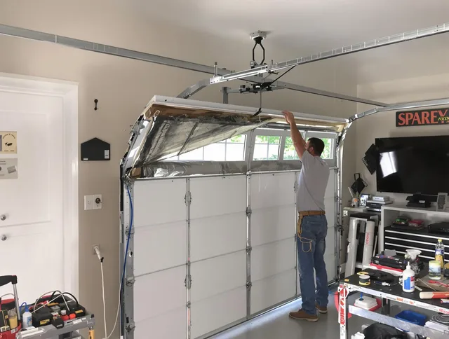 Garage door section replacement by Glendora Garage Door Repair in Glendora
