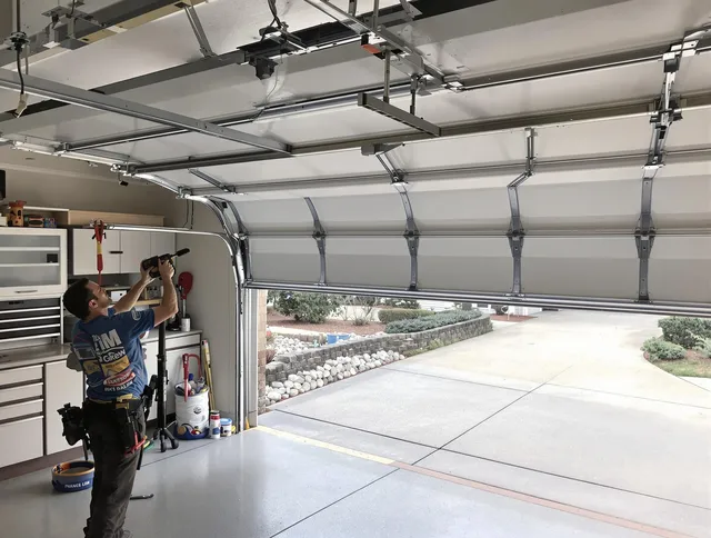 Garage door track repair service by Glendora Garage Door Repair in Glendora